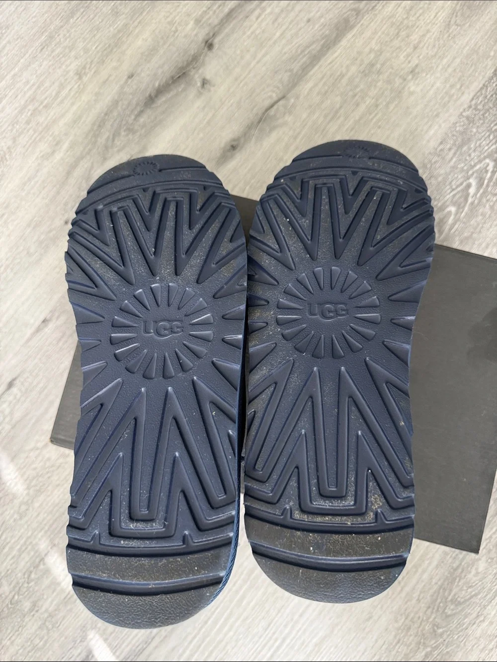 UGG Men’s Navy Suede Slip-On Slippers